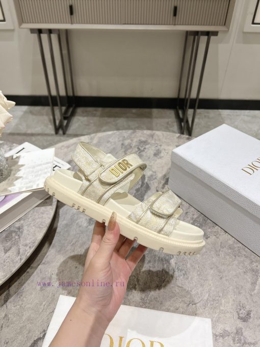 Classic upgrade with 2024 new color scheme Dior classic Velcro sandals and slippers series oji36zjum - Image 7