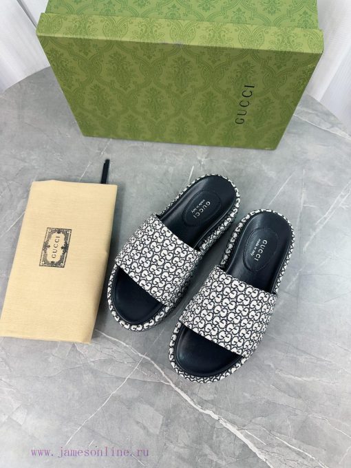 2024 GucciGucci's latest limited edition thick soled slippers of top quality are available f9etq4o2r - Image 7