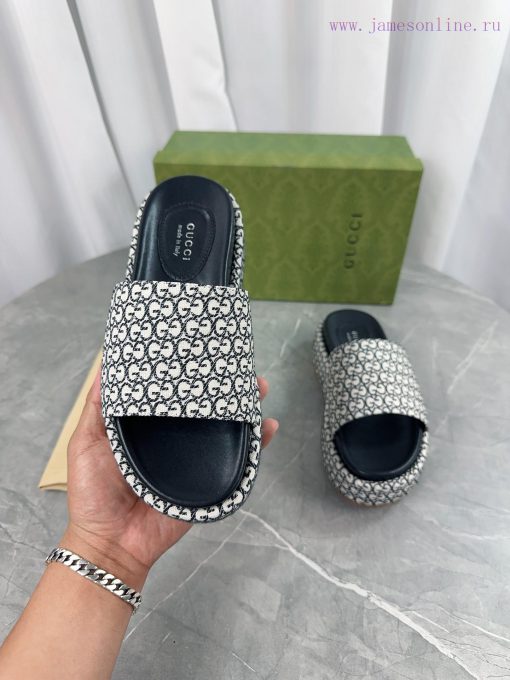 2024 GucciGucci's latest limited edition thick soled slippers of top quality are available f9etq4o2r - Image 9