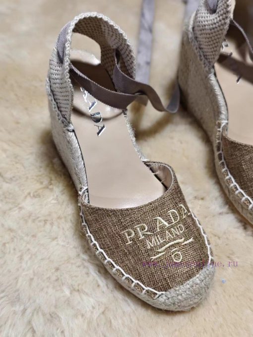Prada 24 Spring/Summer New Collection, Embroidered Fabric+Hand Woven, Sheepskin Inner, Sizesuqsoeziw - Image 6
