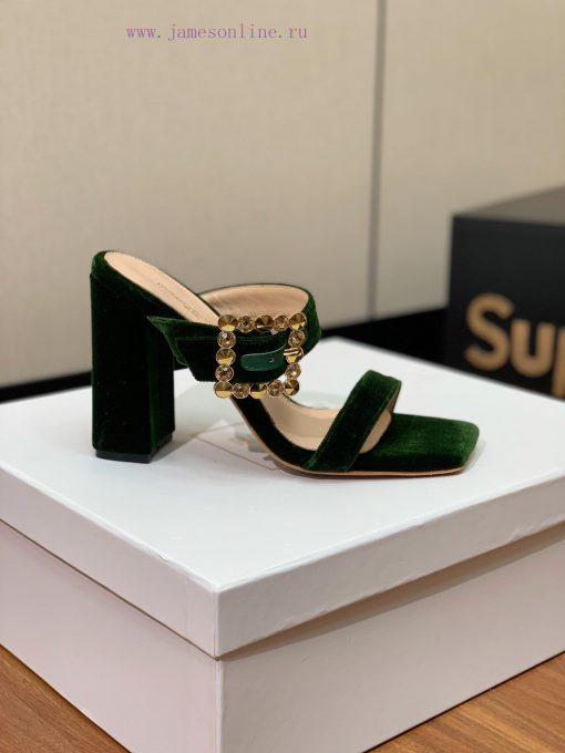 Gianvit Ross diamond buckle thick heel sandals are simple yet have other designs that perfecld5rtn28 - Image 4