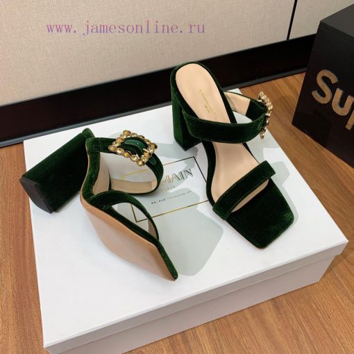 Gianvit Ross diamond buckle thick heel sandals are simple yet have other designs that perfecld5rtn28 - Image 6