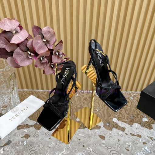 Versace 2024 Spring/Summer New Striped High Heel Sandals, Simultaneous Release————————————Thxmxa7xjy - Image 2