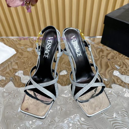 Versace 2024 Spring/Summer New Striped High Heel Sandals, Simultaneous Release————————————Thtodn1ld7 - Image 4