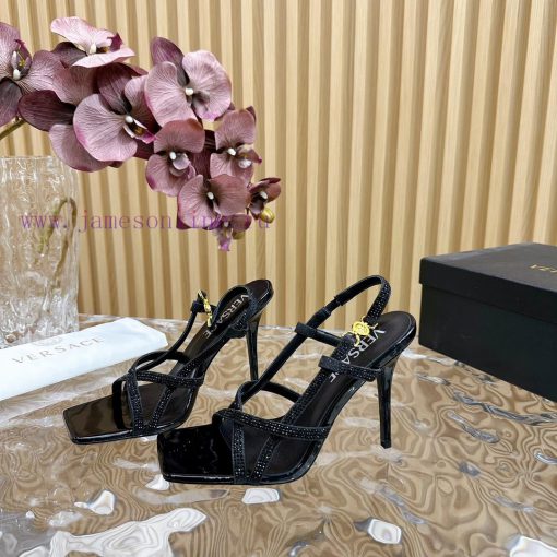 Versace 2024 Spring/Summer New Striped High Heel Sandals, Simultaneous Release————————————Thxmxa7xjy - Image 8