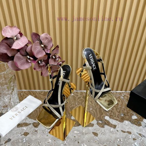 Versace 2024 Spring/Summer New Striped High Heel Sandals, Simultaneous Release————————————Thafzrr4vc - Image 2