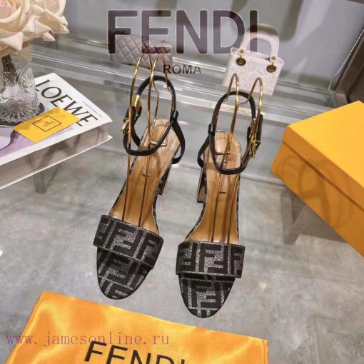 ② ⓪②④ 𝙁𝙀𝙉𝘿𝙄 | Fen... di Delfina strap metal heel high heels sandals〰 〰    〰 〰 Genuine leathedaqn6iji