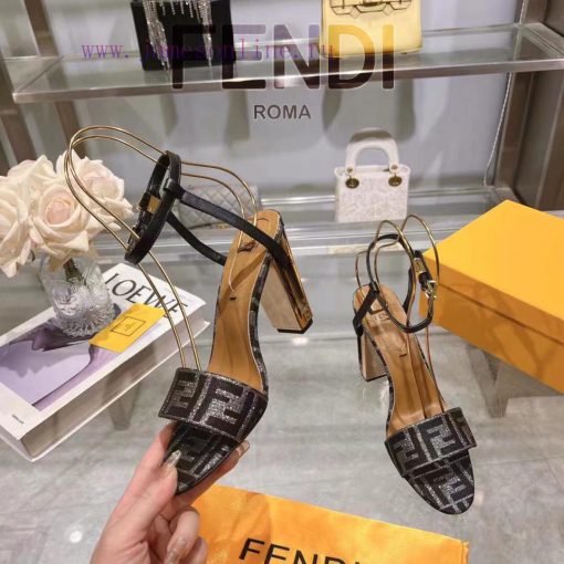 ② ⓪②④ 𝙁𝙀𝙉𝘿𝙄 | Fen... di Delfina strap metal heel high heels sandals〰 〰    〰 〰 Genuine leathedaqn6iji - Image 5