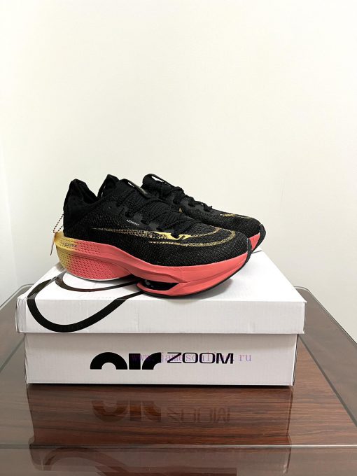 The Nike Air Zoom Alphafly Next% 2 Wear resistant and Breathable Low cut Running Shoe Black p8kev33x