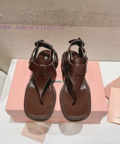 Top tierMiu Miu2024 popular thick heel sandalsThe Miu in the market is really girlish, with jbvq6ns4