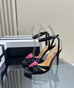 AQUAZZURA Golden Pineapple 2024 𝐒𝐒𝐧𝐞𝐰 Spring/Summer New Diamond Button SandalsAquazzura/Pineeupbhqul