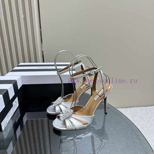 AQUAZZURA Golden Pineapple 2024 𝐒𝐒𝐧𝐞𝐰 Spring/Summer New Diamond Button SandalsAquazzura/Pine8opb95tu