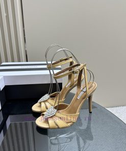 AQUAZZURA Golden Pineapple 2024 𝐒𝐒𝐧𝐞𝐰 Spring/Summer New Diamond Button SandalsAquazzura/Pine9b15ebu2