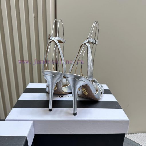 AQUAZZURA Golden Pineapple 2024 𝐒𝐒𝐧𝐞𝐰 Spring/Summer New Diamond Button SandalsAquazzura/Pine8opb95tu - Image 7