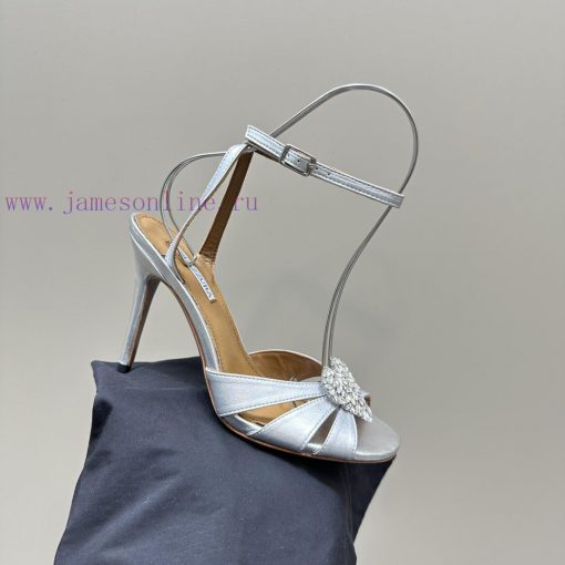 AQUAZZURA Golden Pineapple 2024 𝐒𝐒𝐧𝐞𝐰 Spring/Summer New Diamond Button SandalsAquazzura/Pine8opb95tu - Image 8