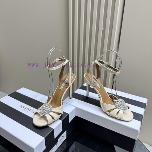 AQUAZZURA Golden Pineapple 2024 𝐒𝐒𝐧𝐞𝐰 Spring/Summer New Diamond Button SandalsAquazzura/Pine7lo5s1zo - Image 4