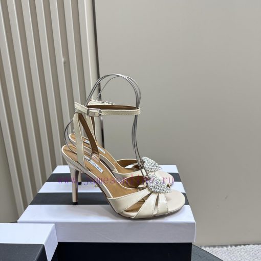 AQUAZZURA Golden Pineapple 2024 𝐒𝐒𝐧𝐞𝐰 Spring/Summer New Diamond Button SandalsAquazzura/Pine7lo5s1zo - Image 6