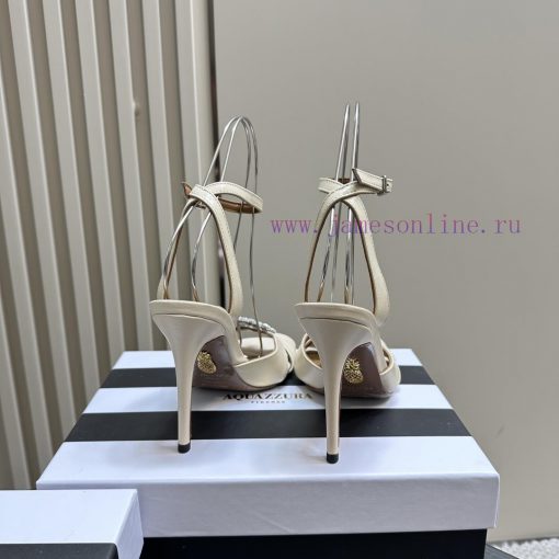 AQUAZZURA Golden Pineapple 2024 𝐒𝐒𝐧𝐞𝐰 Spring/Summer New Diamond Button SandalsAquazzura/Pine7lo5s1zo - Image 7