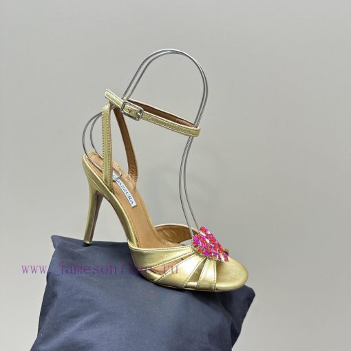 AQUAZZURA Golden Pineapple 2024 𝐒𝐒𝐧𝐞𝐰 Spring/Summer New Diamond Button SandalsAquazzura/Pineil0hrs8o - Image 8