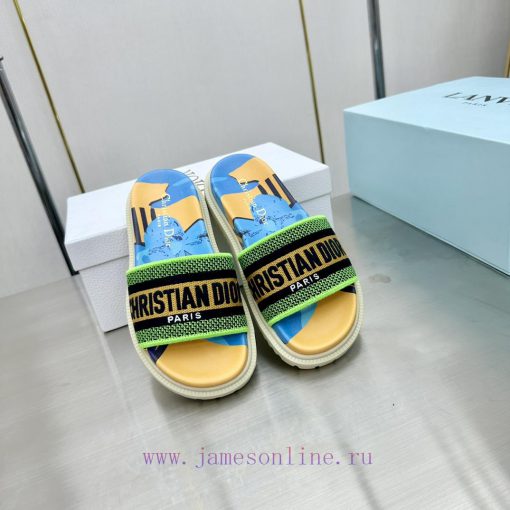 Dior - Dior 2024 Early Spring New Reverse Thick Bottom Jelly Color Women's SandalsCD letter lindx9x6 - Image 4