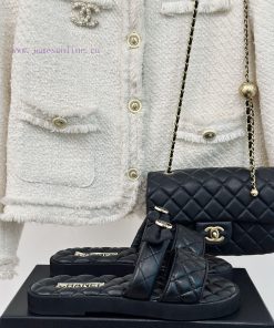 Chanel | Chanel 24c New Product LinggeThick soled bow double C slippersA must-have cool mop ti4llrsw