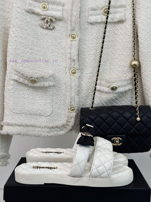 Chanel | Chanel 24c New Product LinggeThick soled bow double C slippersA must-have cool mop hqd819tx - Image 2