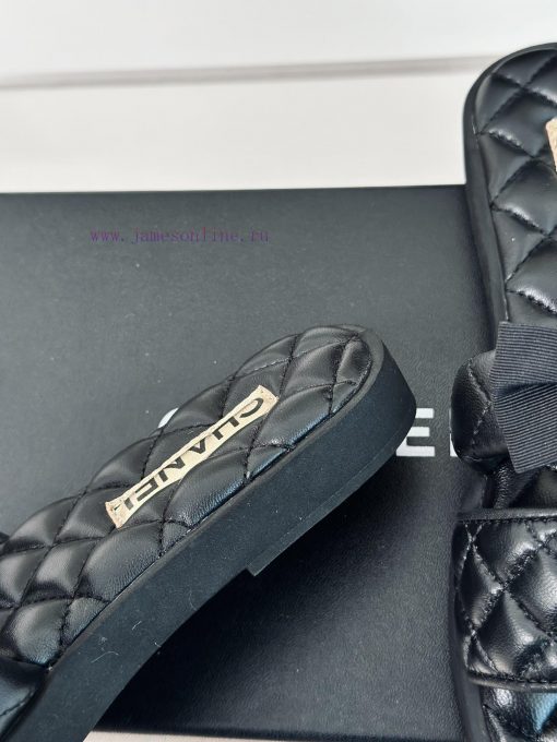 Chanel | Chanel 24c New Product LinggeThick soled bow double C slippersA must-have cool mop ti4llrsw - Image 7