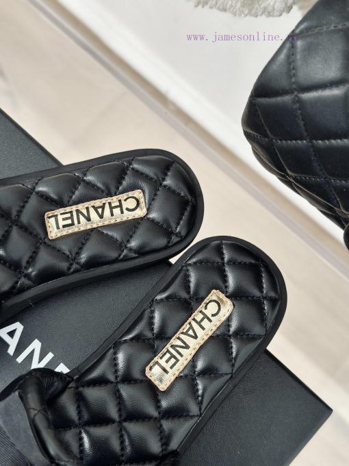 Chanel | Chanel 24c New Product LinggeThick soled bow double C slippersA must-have cool mop ti4llrsw - Image 9