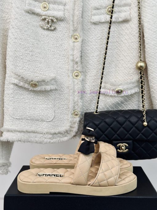Chanel | Chanel 24c New Product LinggeThick soled bow double C slippersA must-have cool mop 90dmwlx0