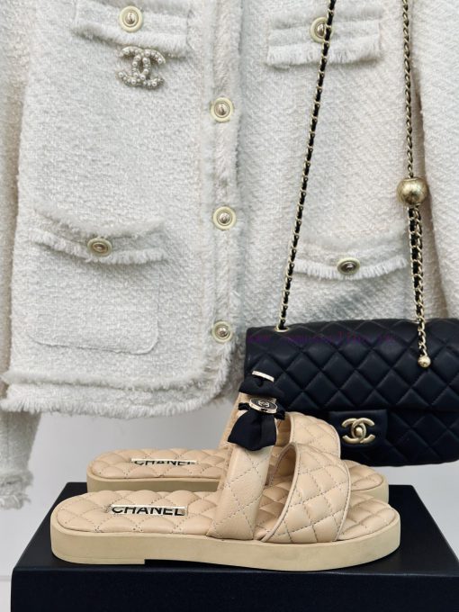 Chanel | Chanel 24c New Product LinggeThick soled bow double C slippersA must-have cool mop 90dmwlx0 - Image 2