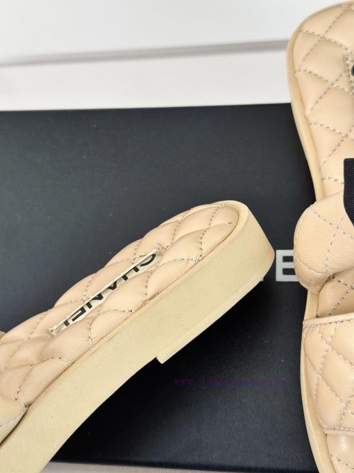 Chanel | Chanel 24c New Product LinggeThick soled bow double C slippersA must-have cool mop 90dmwlx0 - Image 7