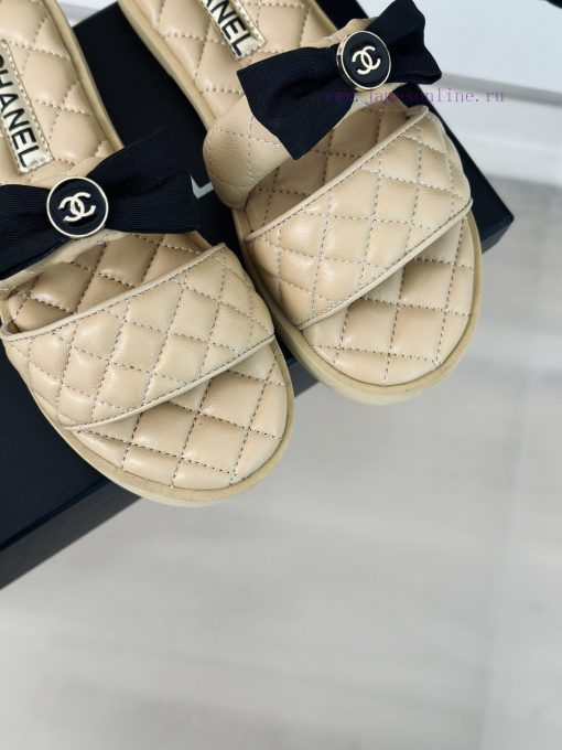 Chanel | Chanel 24c New Product LinggeThick soled bow double C slippersA must-have cool mop 90dmwlx0 - Image 8