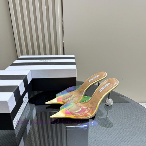 Aquazzura 2024 Spring/Summer New Soleil Series Film High Heel Diamond SandalsFull of charm, w8zs19tb - Image 2