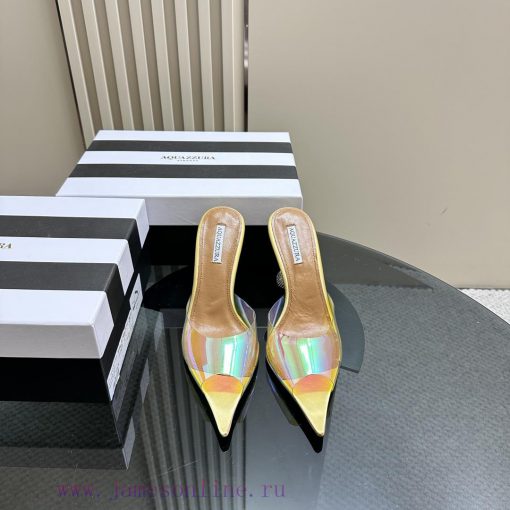 Aquazzura 2024 Spring/Summer New Soleil Series Film High Heel Diamond SandalsFull of charm, w8zs19tb - Image 3