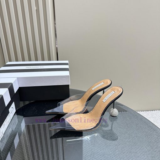 Aquazzura 2024 Spring/Summer New Soleil Series Film High Heel Diamond SandalsFull of charm, h8ho4v5e - Image 2
