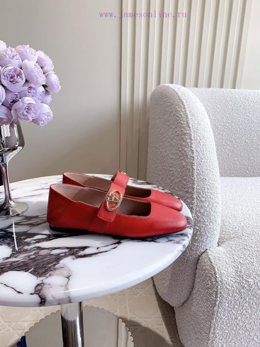 VALENTIN * New Mary Jane flats Classic V-button element makes people stand out It's sweet an9adc88ea - Image 3