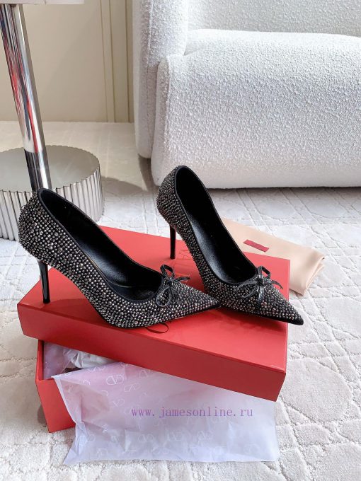 VALENTIN * New full diamond bow high heel shoes are dazzling and luxurious. They are sweet ass0l5wwg - Image 5