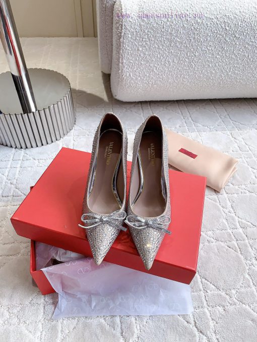 VALENTIN * New full diamond bow high heel shoes are dazzling and luxurious. They are sweet acuh8d08d - Image 4