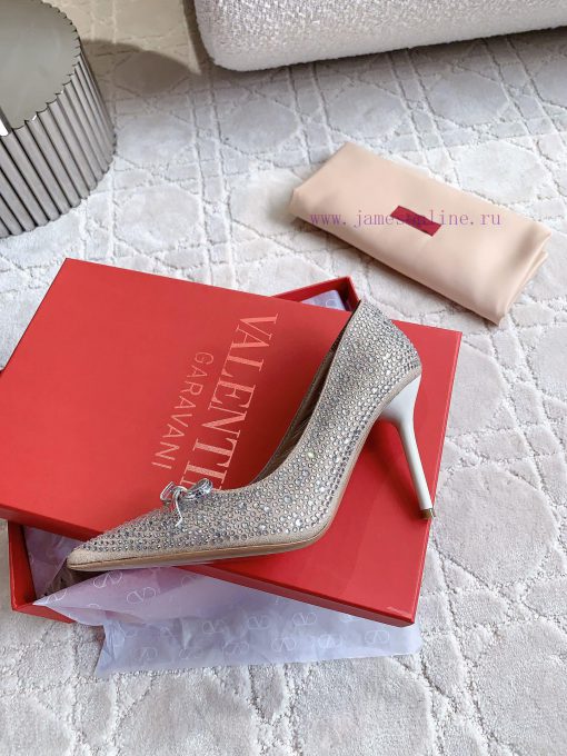VALENTIN * New full diamond bow high heel shoes are dazzling and luxurious. They are sweet acuh8d08d - Image 6