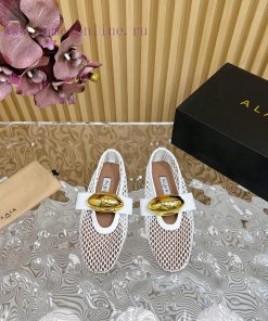 ALAIA | French high-end high-end high-end high-end brand mesh hollow ballet single shoe supef59xd07w
