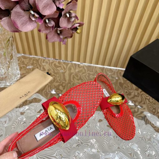ALAIA | French high-end high-end high-end high-end brand mesh hollow ballet single shoe supekp8op90s - Image 4