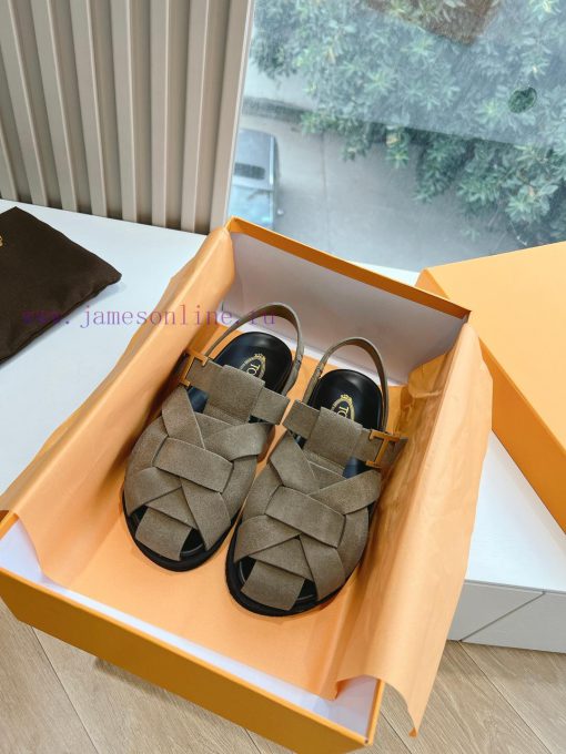 Tods 2024 Fashion Show Roman Sandals Pig Cage ShoesHand woven leather with retro and fashion7bhquhmx - Image 2