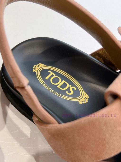 Tods 2024 Fashion Show Roman Sandals Pig Cage ShoesHand woven leather with retro and fashionpip8ah20 - Image 8