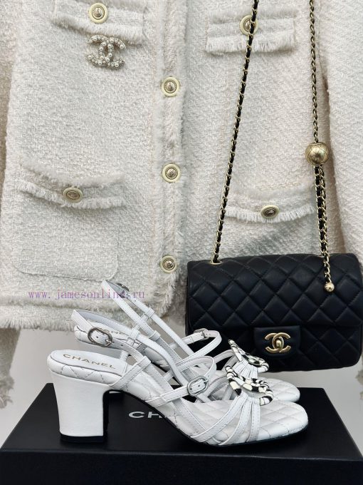 Chanel | Chanel 24C New ProductRetro Double C Coarse Heel SandalsThe shoe upper is made of i19hznfoh - Image 2