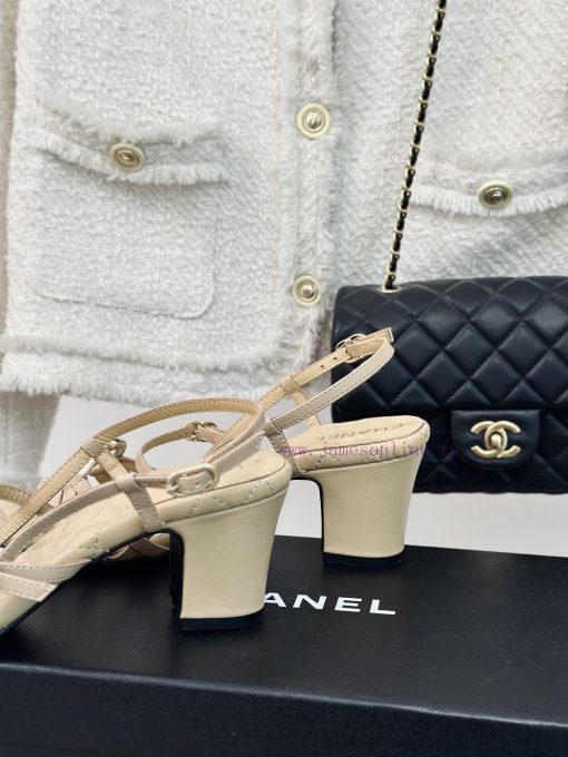 Chanel | Chanel 24C New ProductRetro Double C Coarse Heel SandalsThe shoe upper is made of iw90jvelk - Image 7