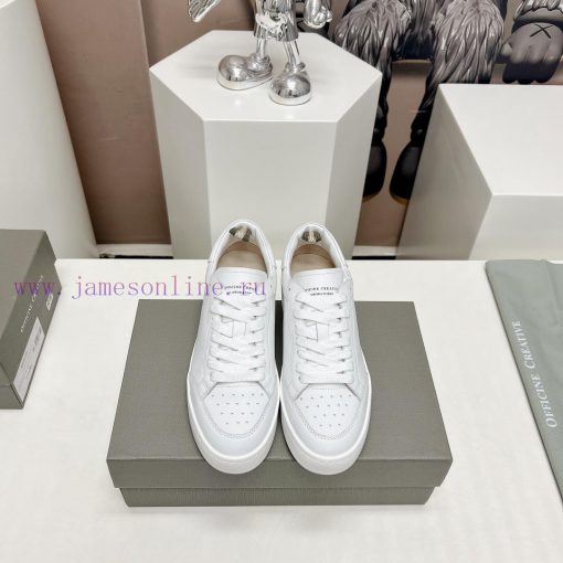 Top tierOFFICINE CREATIVE Italian niche 2024 latest extreme minimalist white shoesSmall roun4i91alf6 - Image 2
