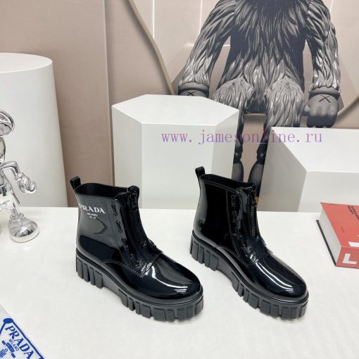 Top tierPrada 24vs Spring Latest Hot SeriesRound toe thick soled rain bootsNumerous internetko5gzr6e - Image 3