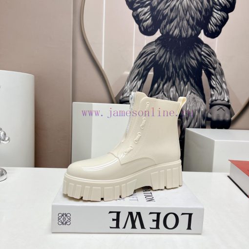 Top tierPrada 24vs Spring Latest Hot SeriesRound toe thick soled rain bootsNumerous internettr8g9qkq - Image 7