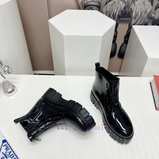 Top tierPrada 24vs Spring Latest Hot SeriesRound toe thick soled rain bootsNumerous internetko5gzr6e - Image 8