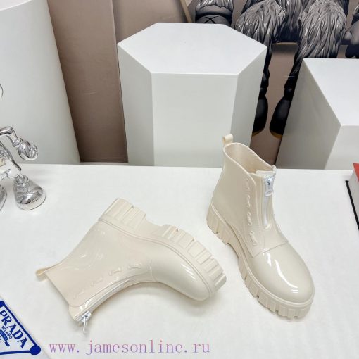 Top tierPrada 24vs Spring Latest Hot SeriesRound toe thick soled rain bootsNumerous internettr8g9qkq - Image 8